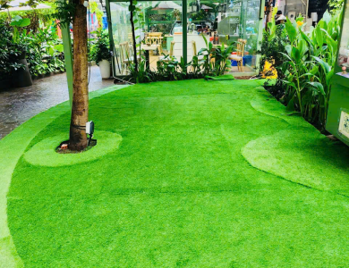 Trang Trí Thảm Cỏ Quán Cafe Đẹp Giá Rẻ
